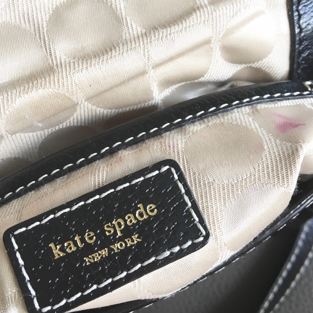 Kate Spade KSNY  Turnlock Gold Chain Handle Mini Bag Handbag  Black Leather  - Picture 12 of 16
